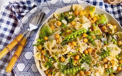 Spring Bottle Bowtie Pasta & Greens Salad