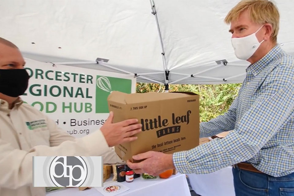 Worcester Food Hub's Shon Rainford and Little Leaf Farms' Paul Sellew