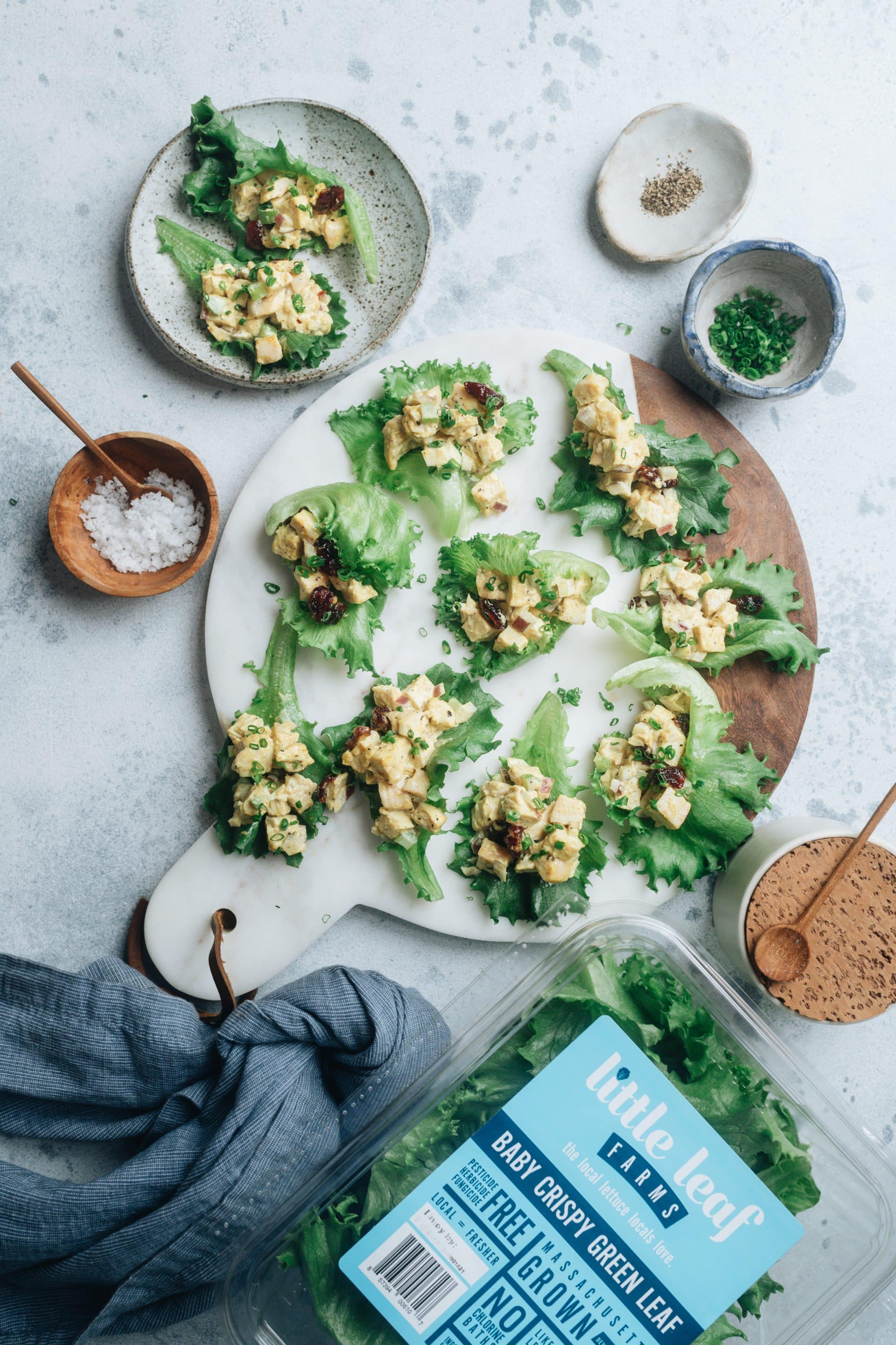 Curry Chicken Lettuce Cups - Little Leaf Farms