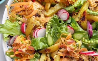 Spring Veggie and Salmon Salad