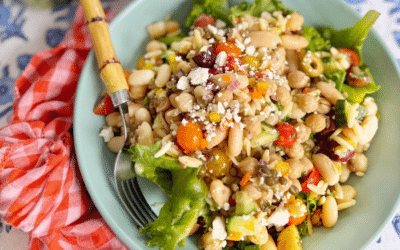 Mediterranean Dense Bean Salad and Greens