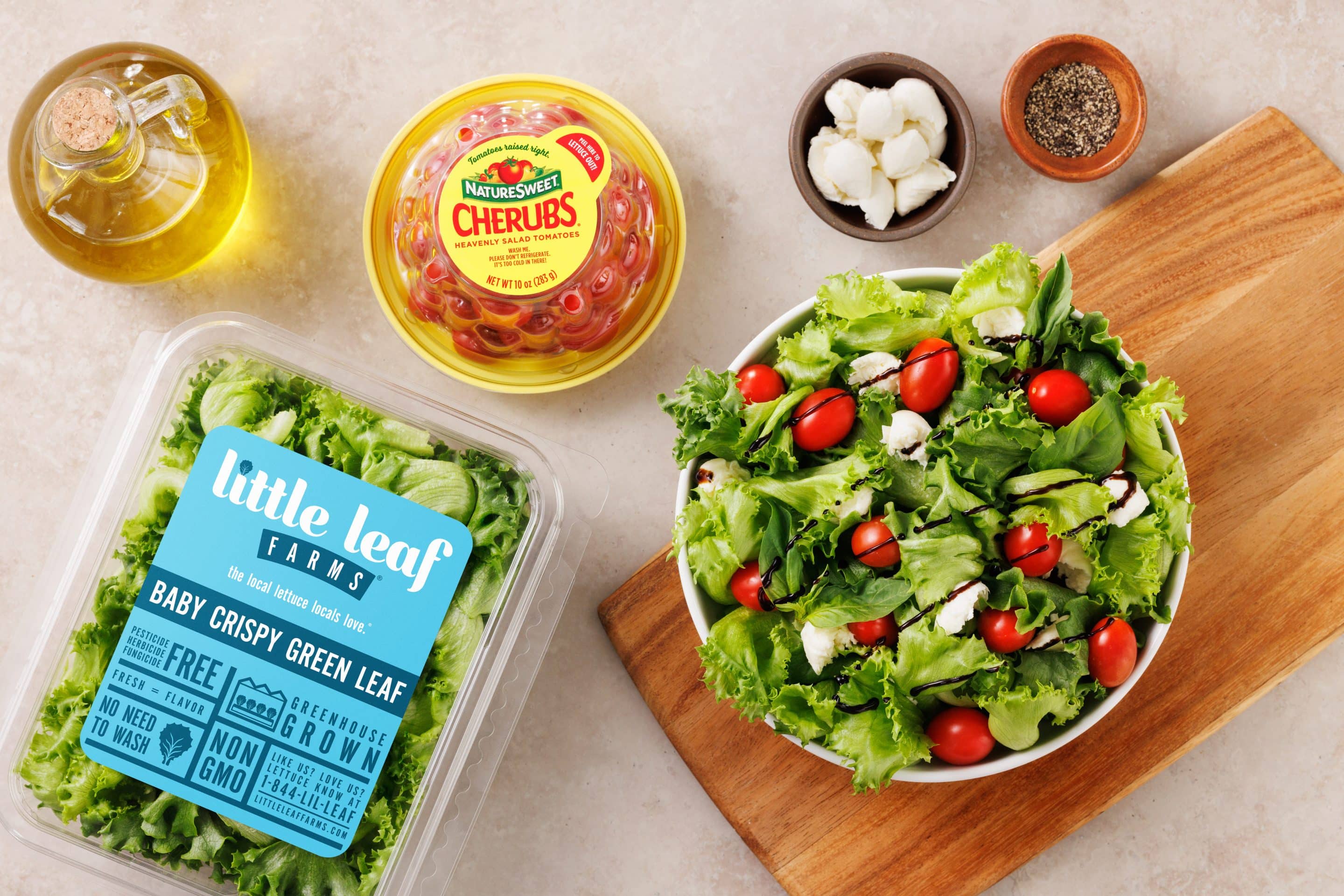 Greenhouse Caprese Salad - Little Leaf Farms