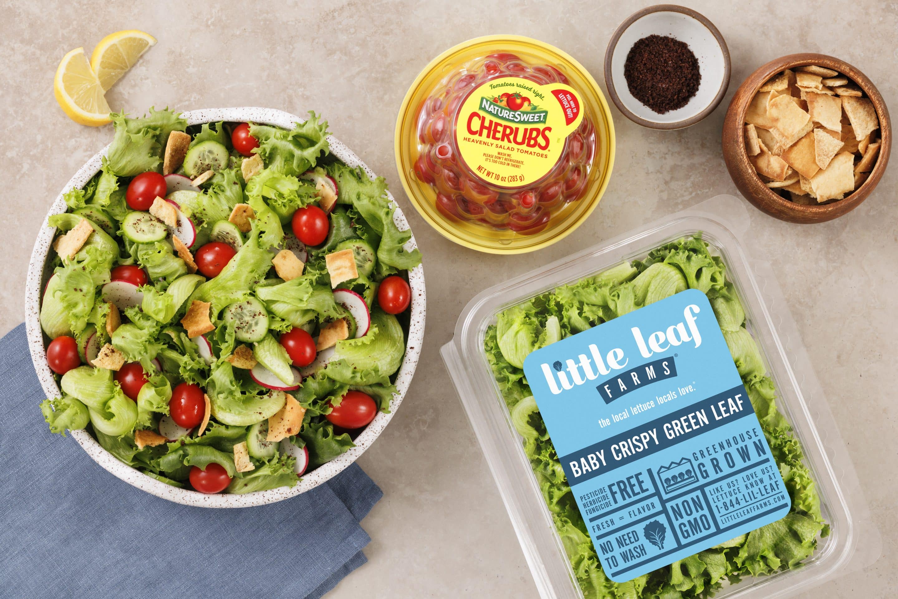 Crispy Mediterranean Fattoush Salad - Little Leaf Farms