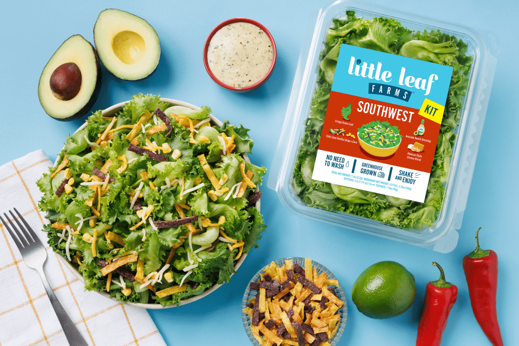 Southwest Salad with Shrimp and Brown Rice - Little Leaf Farms